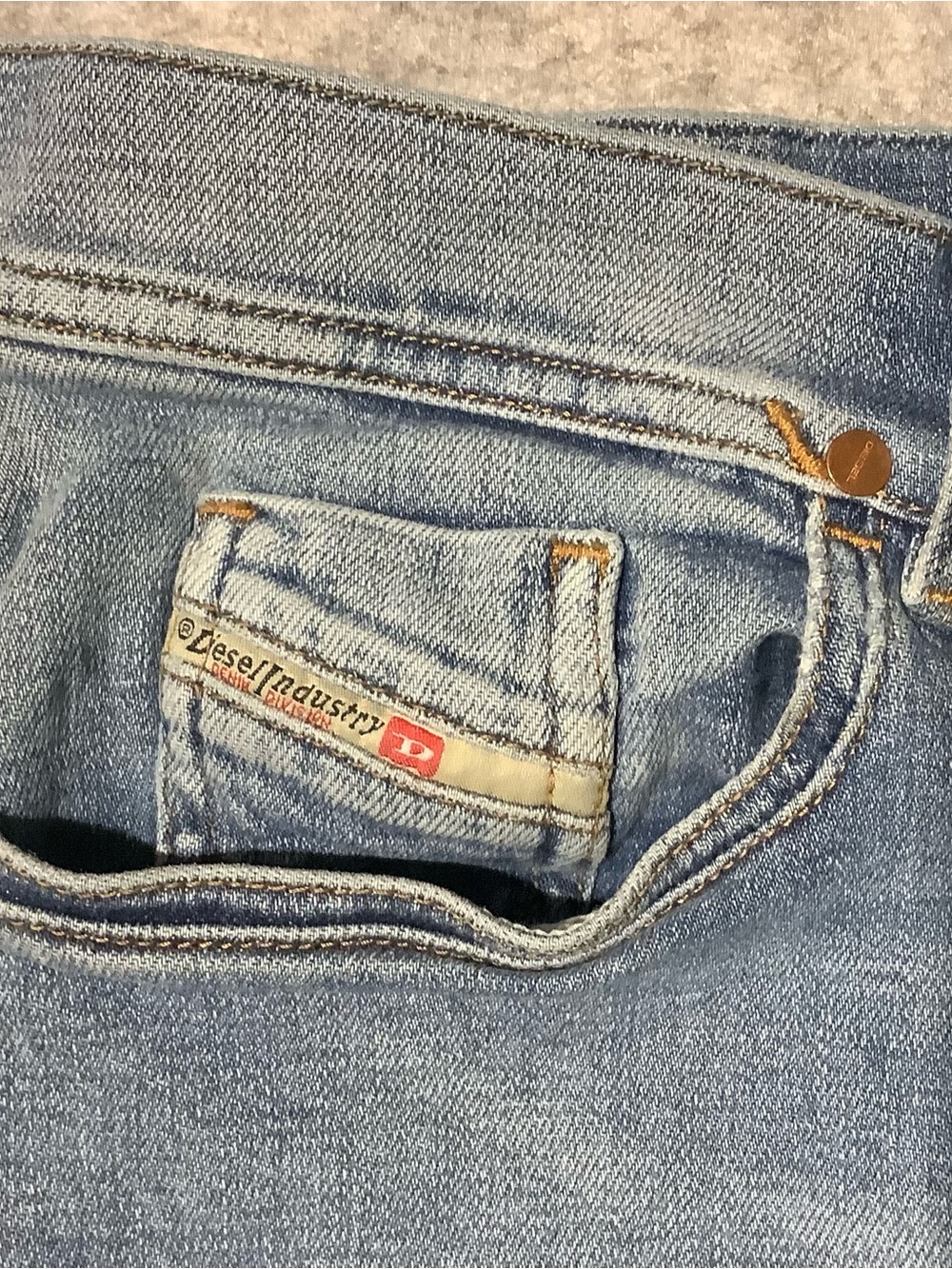 Diesel Lowleeh Light Blue Denim Pocket Waist 30 Ankle Jeans